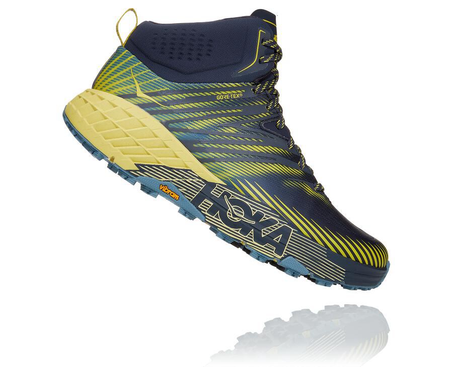 Hoka Australia One One Speedgoat Mid GORE-TEX 2 - Mens Trail Shoes Navy - DAIJS-4921